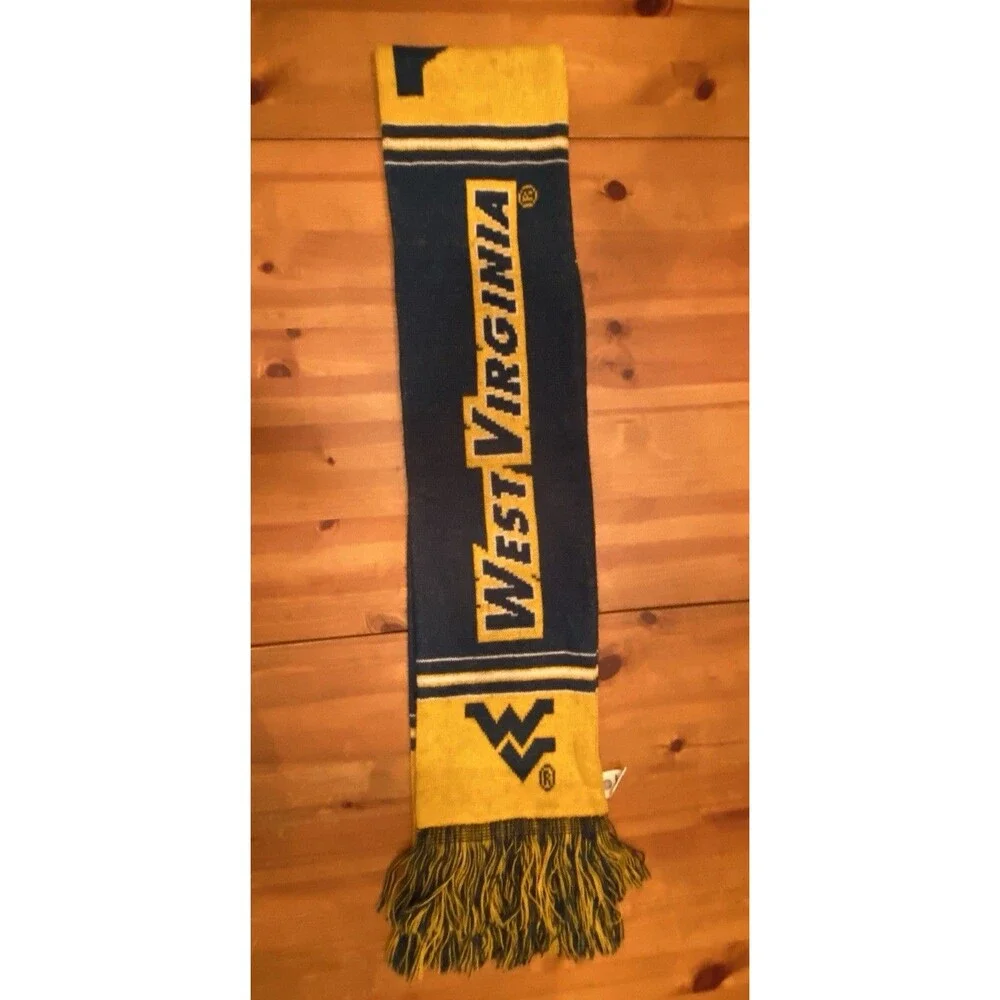 West Virginia Mountaineers Scarf Fringe Ends 64